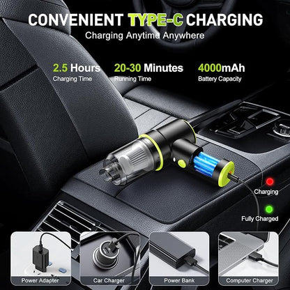 KMM Handheld Car Vacuum Cleaner, 9000PA Vacuum Cleaner & Air Duster, 120W High - Image 6