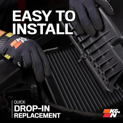 K&N Performance Diesel Dryflow Lifetime Engine Air Filter: Increase Power: - Image 8