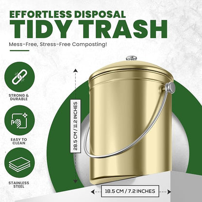 Utopia Kitchen Compost Bin for Kitchen Countertop - Image 3