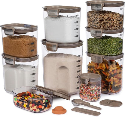 ProKeeper+ Airtight Food Storage Container Set – Clear Plastic Flour and Sugar - Image 2