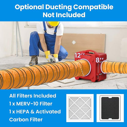 CADPXS Shield-550 Negative Machine Airbourne Cleaner HEPA Scrubber Water Damage - Image 8