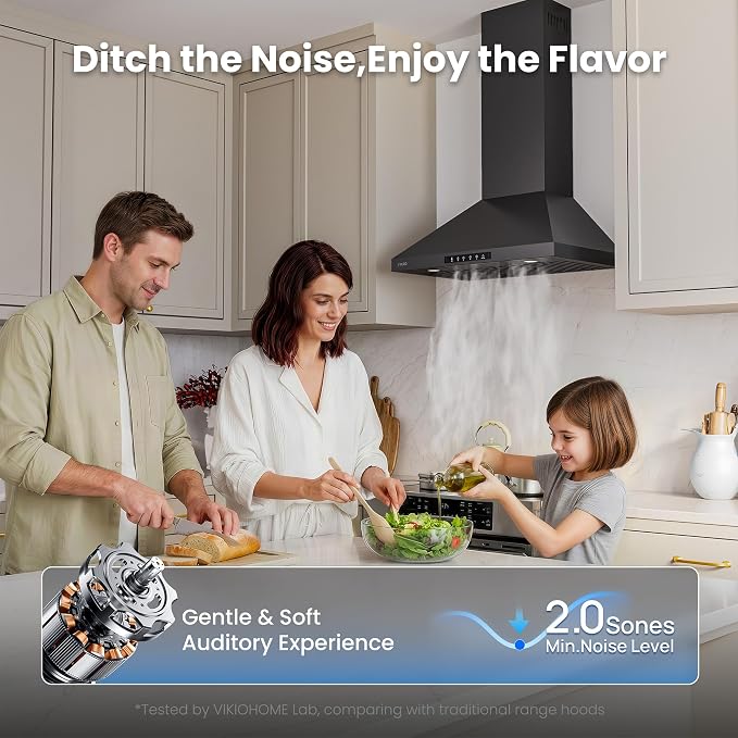 Wall Mount 36 Inch Range Hood 900 CFM, Ductless/Ducted Convertible, 3-speed - Image 3
