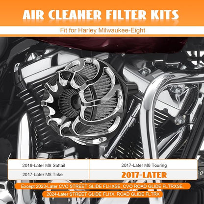 High Flow Air Cleaner Intake Filter Kit Air Filters Cover Drift Style - Image 2