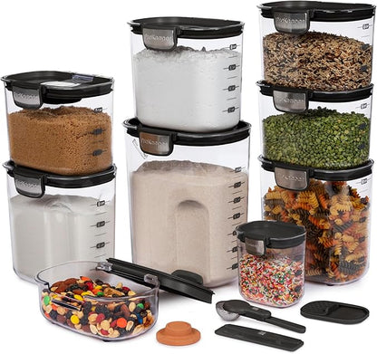 ProKeeper+ Airtight Food Storage Container Set – Clear Plastic Flour and Sugar - Image 2