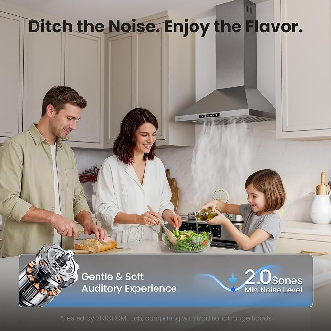 Wall Mount 30 Inch Range Hood 900 CFM, Ductless/Ducted Convertible Kitchen Hood - Image 8
