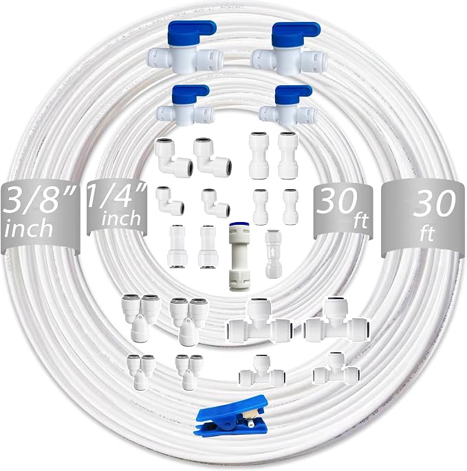 NSF 1/4" & 3/8" Water Line Tubing and Push Connect Fittings by Unknown