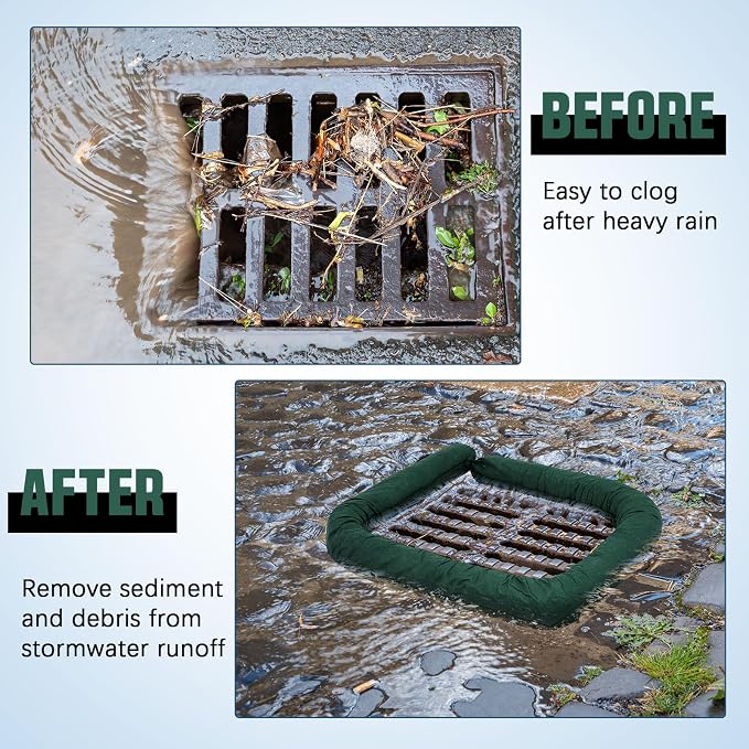 2 Pcs Sediment Filter Erosion Control Blanket Silt Fence Sock - Image 5