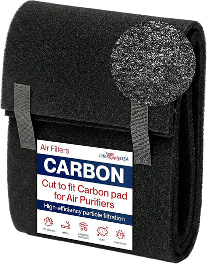 Cut to Fit Activated Carbon Filter Sheet 16x48" by LifeSupplyUSA
