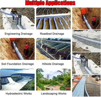 Commercial French Drain Pipe for Water Drainage, Construction Site/Sports Field - Image 2