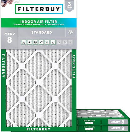 Filterbuy 14x24x1 Air Filter MERV 8 Essential Dust & Allergy Defense, by Filterbuy