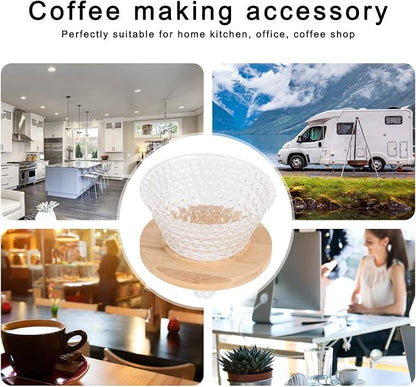 AUNMAS Glass Coffee Dripper Pour Over, Reusable Paperless Filter Funnel - Image 6