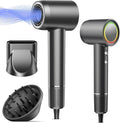Hair Dryer, 160000 RPM Professional High Speed Ionic Blow Dryer, 500 Million Negative Ions & Heat-Control & Low Noise Hairdryer with Magnetic Diffuser for Fast Drying All Hair Types, No Heat Damage