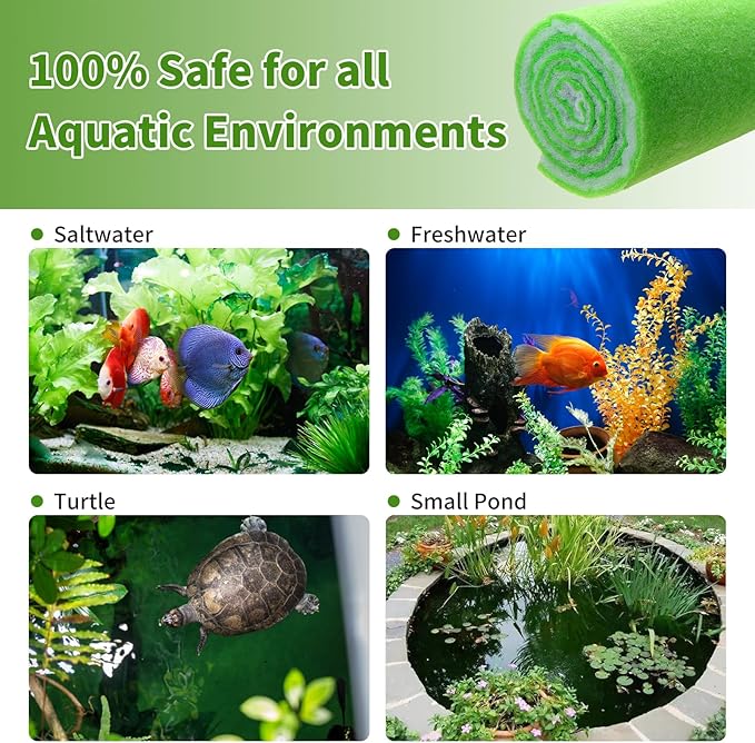 AQUANEAT Aquarium Filter Media Pad Dual Density Bonded Filter Floss Roll Cut to - Image 4