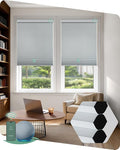 Yoolax Smart Blinds, Motorized Cellular Shades Compatible with Alexa, Blackout Electric Blinds with Remote for Indoor Windows, Automatic Energy Saving Honeycomb Shades, White, 27" W x 72" H