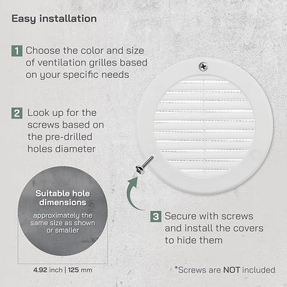 Vent Systems 5" Inch White Soffit Vent Cover - Image 4