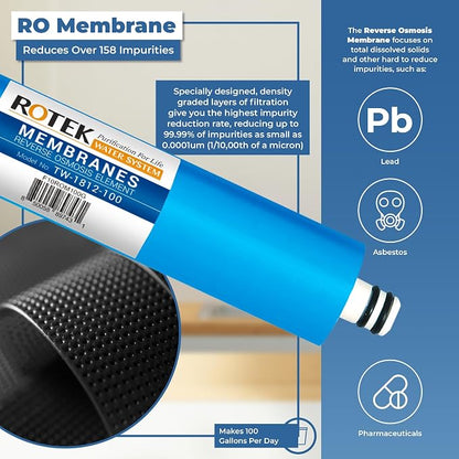 Reverse Osmosis Alkaline pH+ Water Filter Set | 6 Replacement Water Filters - Image 5