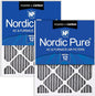 Nordic Pure 14x25x1 Furnace Air Filters MERV 12 Pleated Plus Carbon 2 Pack by NordicPure