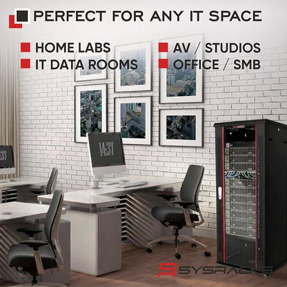 Sysracks 27U Wall Mount Server Rack Cabinet, 19” Locking Network Rack, 24” Deep - Image 8