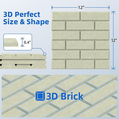 12 Pack Acoustic Panels with Self Adhesive, Soundproof Wall Panels, Brick Sound - Image 6