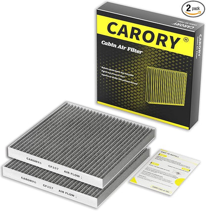 2 Pack Cabin Air Filter w/Activated Carbon by Carory
