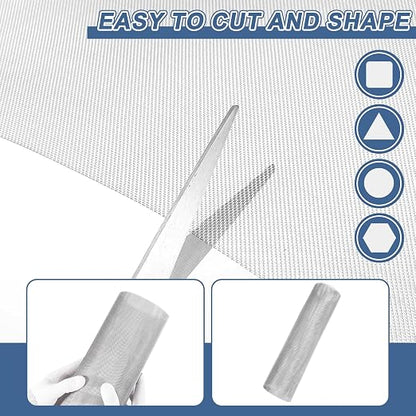 uxcell 30 Mesh 118" x 12" Woven Wire Mesh, 304 Stainless Steel Air Vent Filter - Image 4