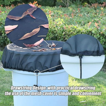 37.5 Inch Mesh Cover for Rain Barrel, Rain Bucket Leaf Filter Screen Cover - Image 4