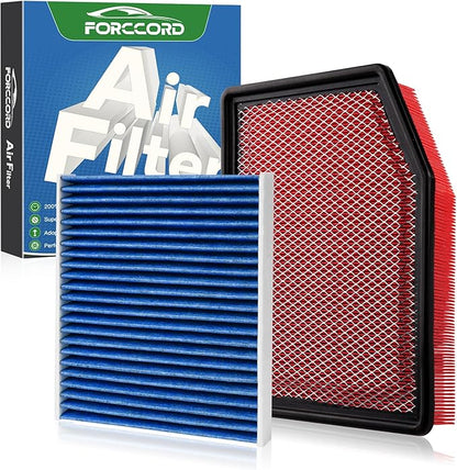 Cabin+Engine Air Filter Fit for Silverado 1500; Sierra 1500; Suburban; Tahoe by Forccord