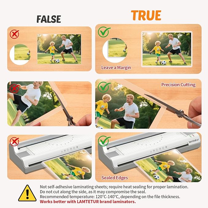 Lamtetur Thermal Laminating Pouches 9"x11.5" Inches, Holds 8.5 x 11 Inch Sheets,5mil 100Pack Hot Laminate Films, Clear Laminator Papers, Letter Size Lamination Sheets (5MIL 100PK)