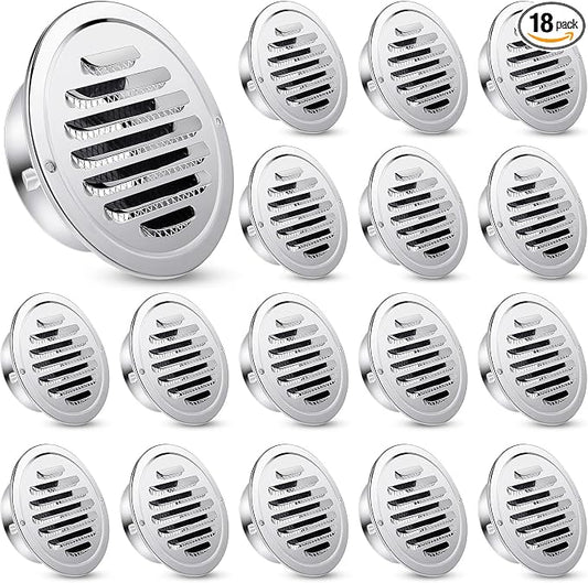 Zonon 18 Pcs Stainless Steel Soffit Vents 4 Inch Round Dryer Vent Cover by Zonon