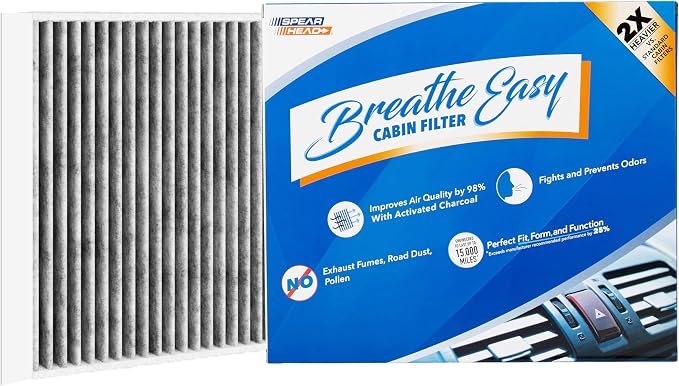 Spearhead Odor Defense Breathe Easy AC & Heater Cabin Filter | Fits 2015-25 by SPEARHEAD