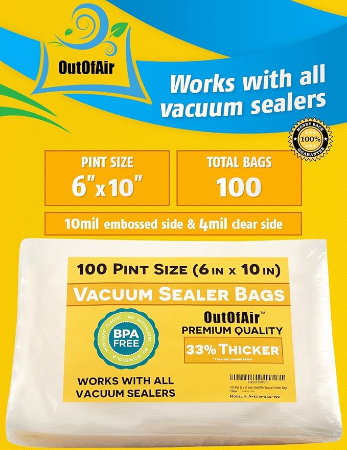 100 Vacuum Sealer Bags: Pint Size by OutOfAir Works - Image 2