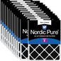 Nordic Pure 12x12x1 Pure Carbon Pleated Odor Reduction Furnace Air Filters 24 by NordicPure