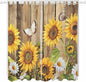 Farmhouse Sunflowers Living Room Curtains 96 Inch Length, Window Curtains Tab by Unknown