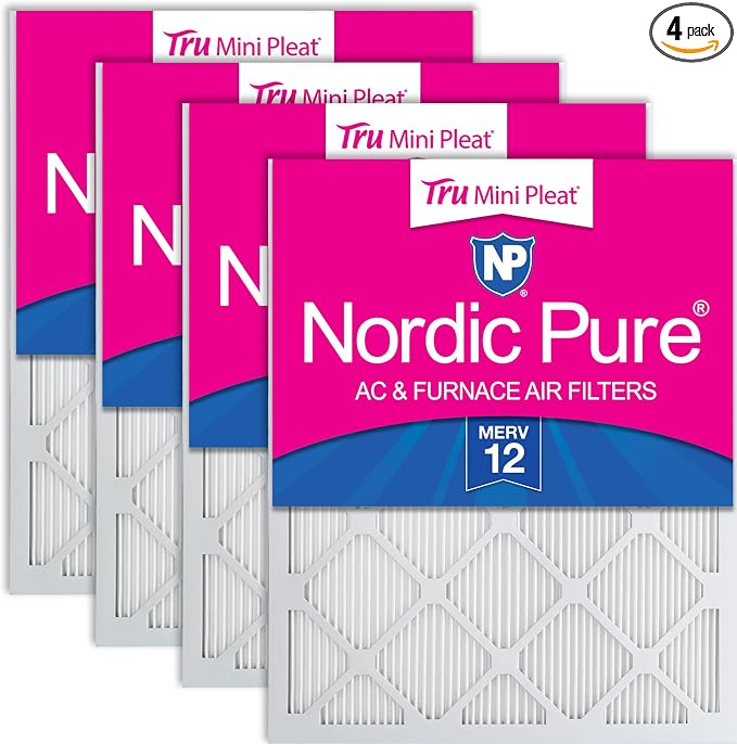 Nordic Pure 18x25x1 Tru Mini Pleat MERV 12 AC Furnace Air Filters – 2.5X More by NordicPure