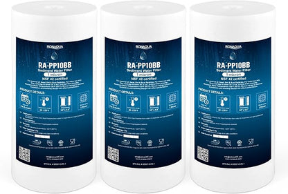 Ronaqua 10" x 4.5" Big Sediment Replacement Water Filter Cartridge, 1 Micron by Ronaqua