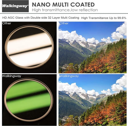 Walking Way 82mm UV Filter Ultra-Slim Nano-Coated UNC UV Multi-Layer Coatings - Image 3
