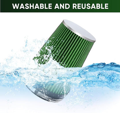 6" 152mm Cold Air Intake Filter Clamp-On Replacement High Flow Inlet Air Filter - Image 5