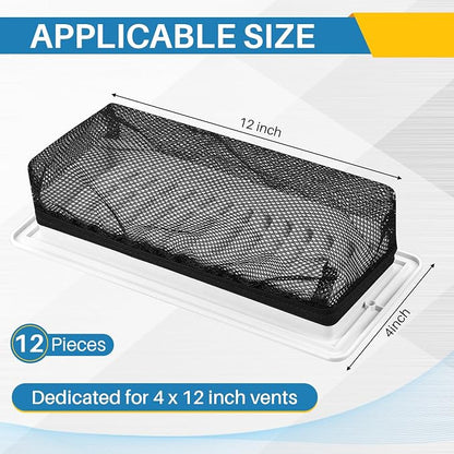 Zonon 12 Pcs 4 x 12 Inch Floor Register Cover Trap Vent Screen - Image 6