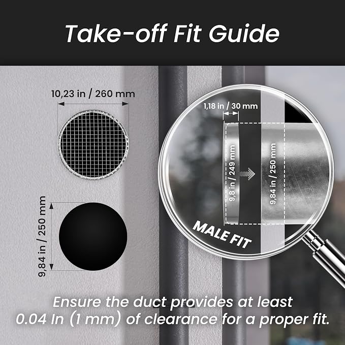 Repa Market Ø10 Inch Duct Cover – Galvanized Steel Round Duct Cap - Image 2
