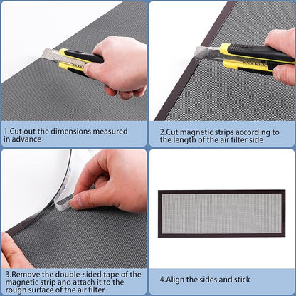 400x300mm DIY PC Case Dust Filter, 1.2mm Hole, PVC Dustproof Mesh Filter Cover - Image 6