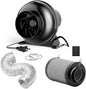InfiniPower 4 Inch 230 CFM Inline Ventilation Fan, Combo by InfiniPower