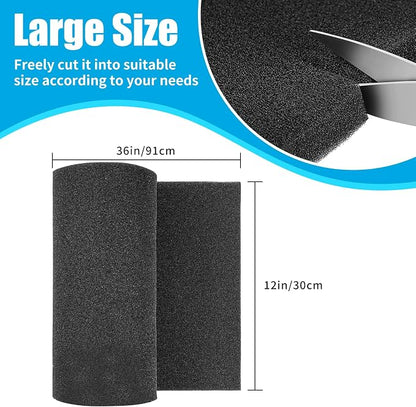 AQUANEAT 2 Pack Aquarium Bio Sponge Filter Media Pad Cut-to-Size Open Cell Foam - Image 2