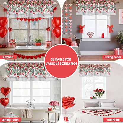 Poinsettia Berry Valance Curtains - Image 8