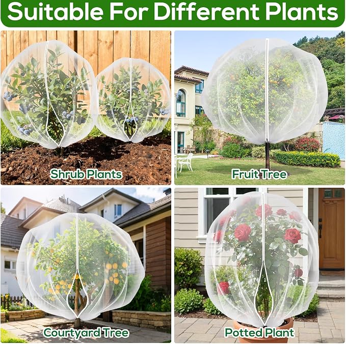 7.8 x 7.8 ft Large Fruit Tree Netting Cover - Image 8