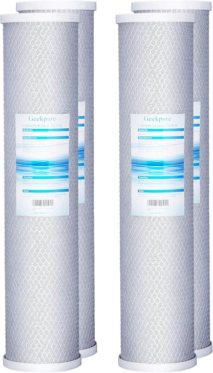 Geekpure 20 Inch Carbon Block Water Filter Reduce Chlorine Taste Odors by Geekpure