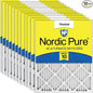 Nordic Pure 18x25x1 Pleated MERV 10 Air Filters 12 Pack by NordicPure