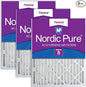 Nordic Pure 25x25x2 Pleated MERV 8 Air Filters 3 Pack by NordicPure