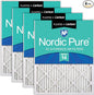 Nordic Pure 14x30x1 Pleated Air Filters MERV 14 Plus Carbon 4 Pack by NordicPure