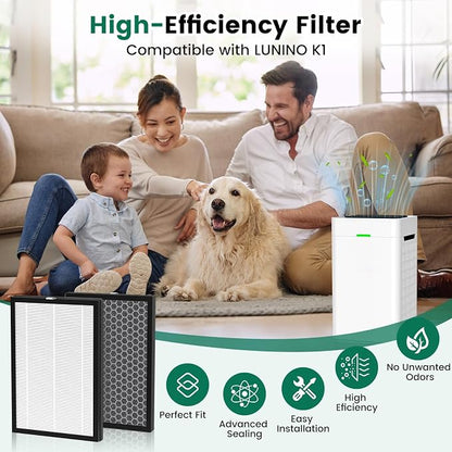 K1 Replacement Air Filter Fit for LUNINO K1 Air Puri-Fier, 3-in-1 - Image 6