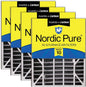 Nordic Pure 20x25x5 Air Bear AC Filter Replacement MERV 10 Plus Carbon 4 Pack by NordicPure